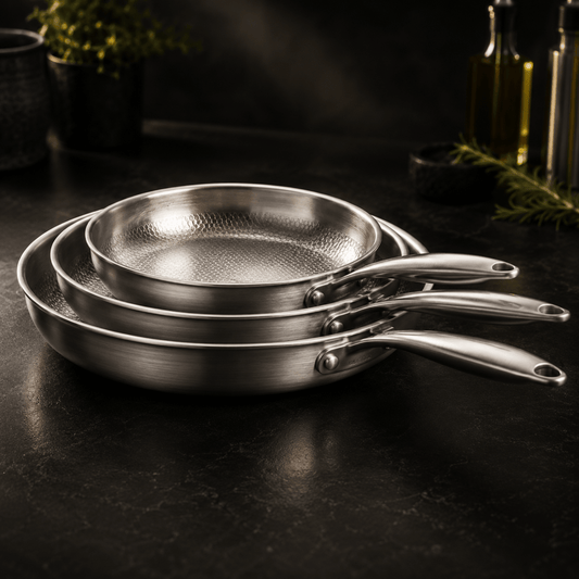 Titanium Hammered Frying Pan 3-Piece Set