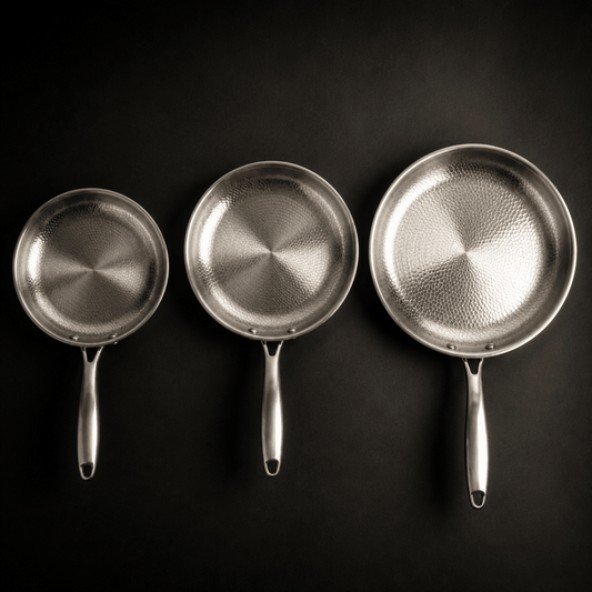 Titanium Hammered Frying Pan 3-Piece Set
