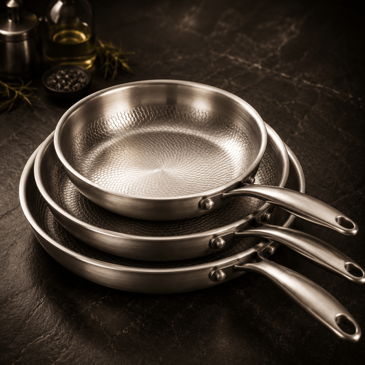 Titanium Hammered Frying Pan 3-Piece Set