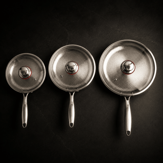 Titanium Hammered Frying Pan 3-Piece Set