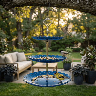 3-Tier Hanging Bird Feeder and Bath