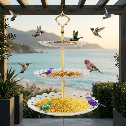 3-Tier Hanging Bird Feeder and Bath