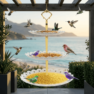 3-Tier Hanging Bird Feeder and Bath