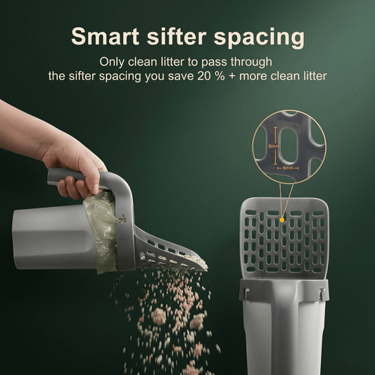 Cat Litter Scoop with Built-In Waste Container