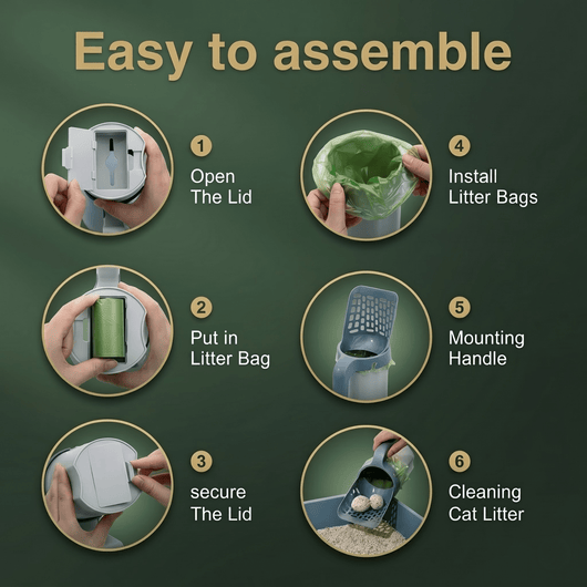 Cat Litter Scoop with Built-In Waste Container