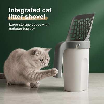 Cat Litter Scoop with Built-In Waste Container