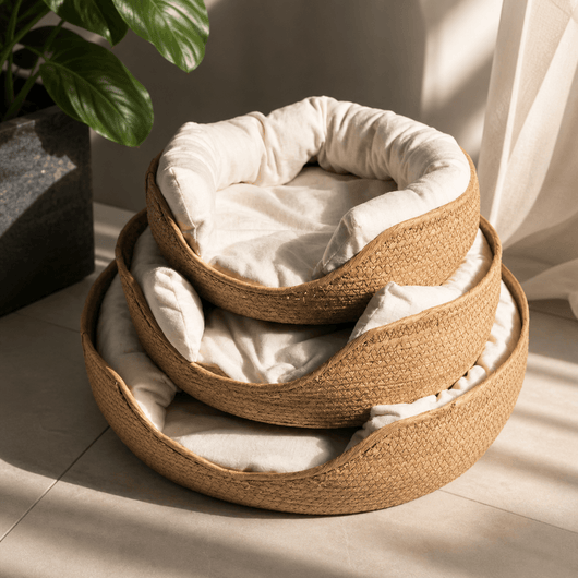 Woven Bamboo Cat Bed