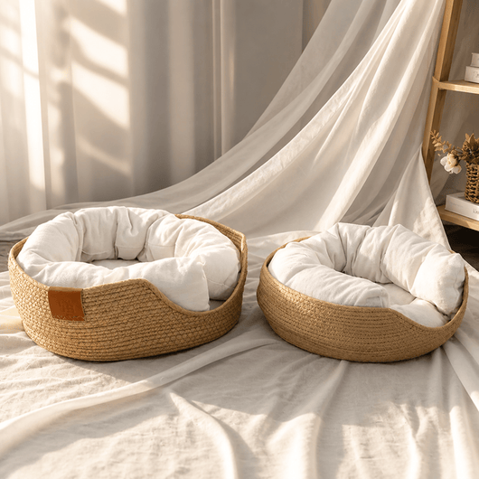 Woven Bamboo Cat Bed