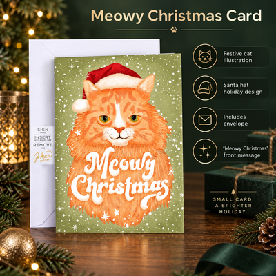 Endless Meowing Christmas Prank Card