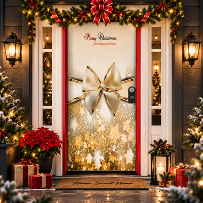 Christmas and Halloween Door Cover