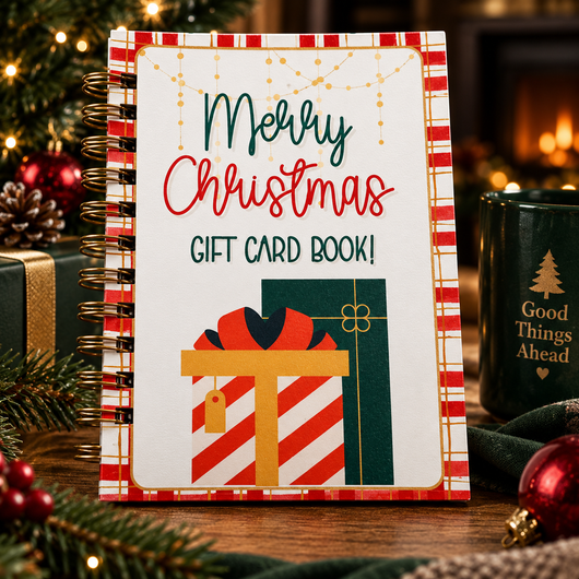Christmas Gift Card Holder Book