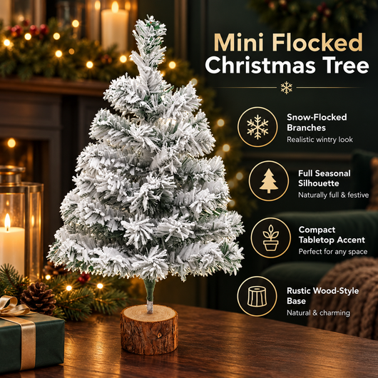 Snow Flocked Christmas Tree