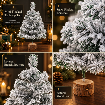 Snow Flocked Christmas Tree