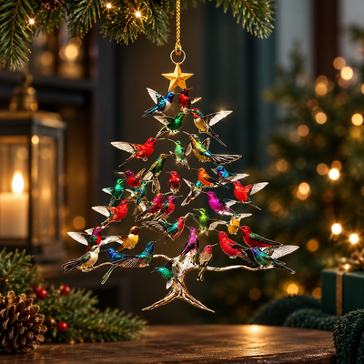 Hummingbird Christmas Tree Ornament