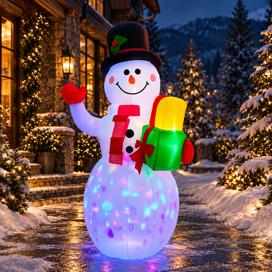 5 Ft Inflatable LED Snowman