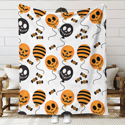 Orange design plush throw blanket