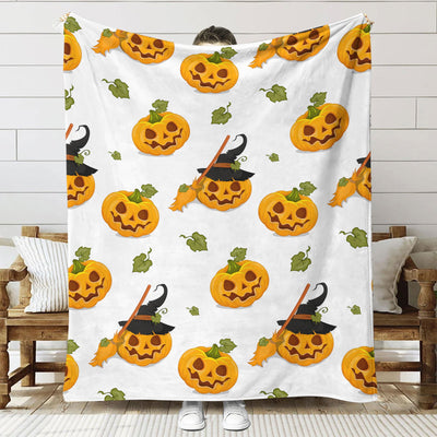 Halloween plush throw blanket folded showing plush pile texture