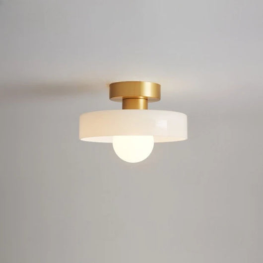 Brass Glass Dome Ceiling Light