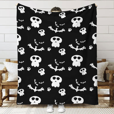 Halloween Skull design plush throw blanket