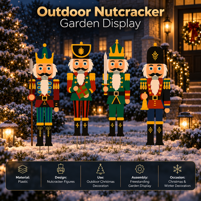 Nutcracker Yard Decorations, Set of 4