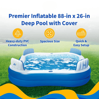 Inflatable Pool with Seats and Cover