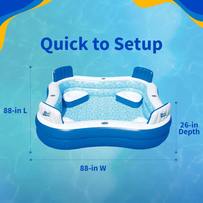 Inflatable Pool with Seats and Cover