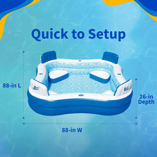 Inflatable Pool with Seats and Cover