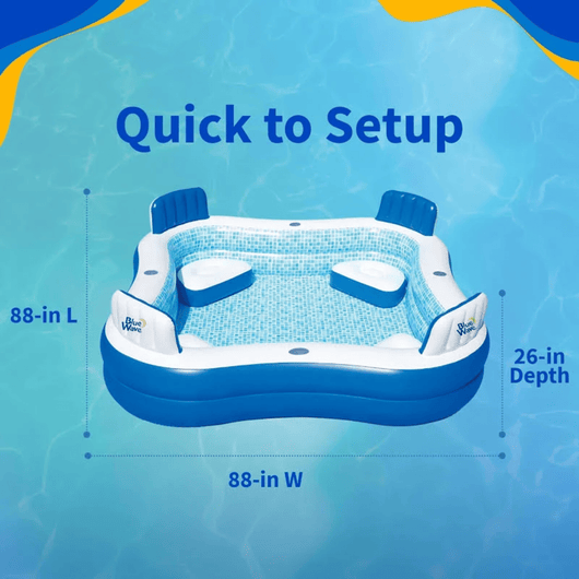 Inflatable Pool with Seats and Cover