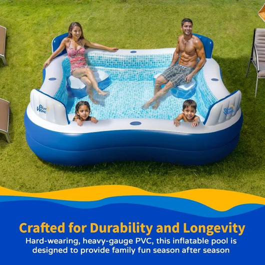 Inflatable Pool with Seats and Cover