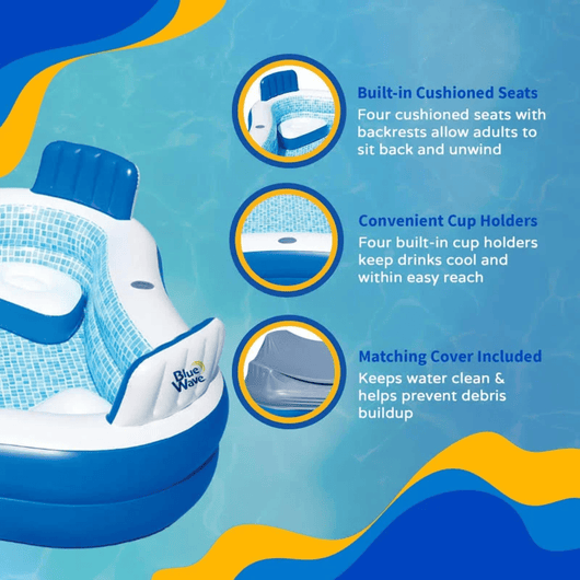 Inflatable Pool with Seats and Cover
