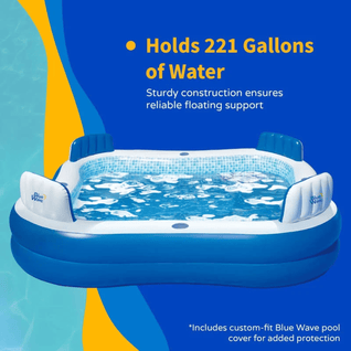 Inflatable Pool with Seats and Cover