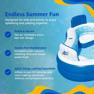 Inflatable Pool with Seats and Cover