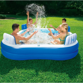 Inflatable Pool with Seats and Cover