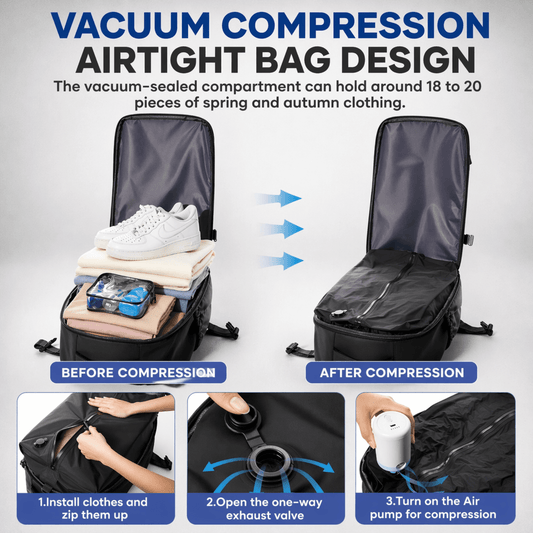 Waterproof Travel Backpack with Vacuum Compression
