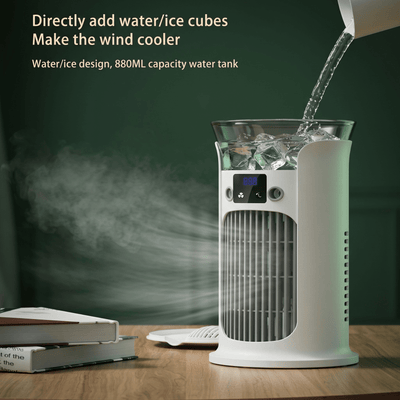 Mini Desktop Air Cooler with LED Light