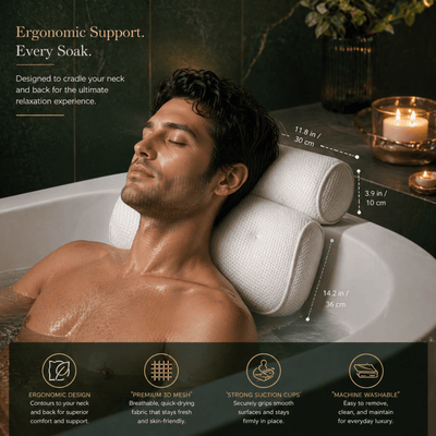 Bath Pillow with Suction Cups