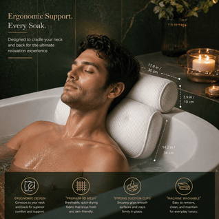 Bath Pillow with Suction Cups