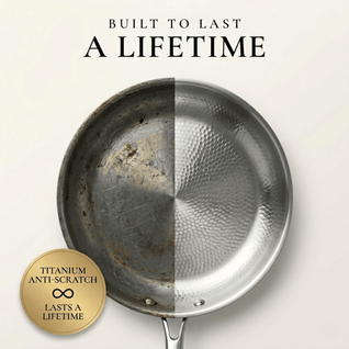 Titanium Hammered Frying Pan