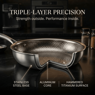 Titanium Hammered Frying Pan