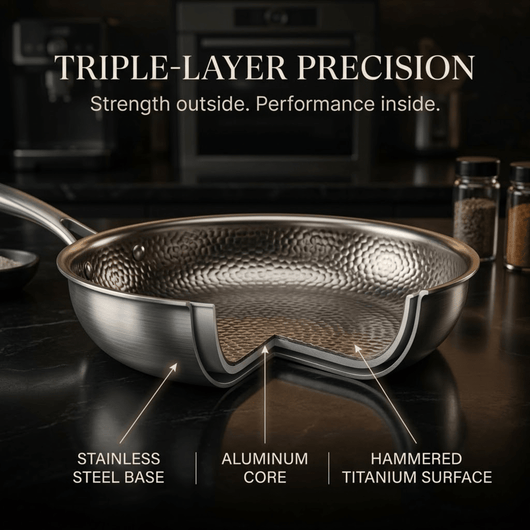 Titanium Hammered Frying Pan