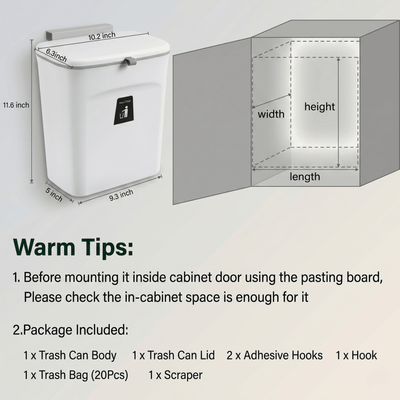 Mountable Kitchen Compost Bin