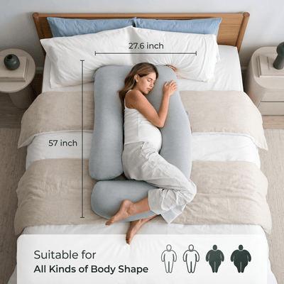 U-Shaped Full Body Pillow with Cooling Cover