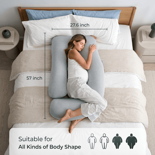 U-Shaped Full Body Pillow with Cooling Cover