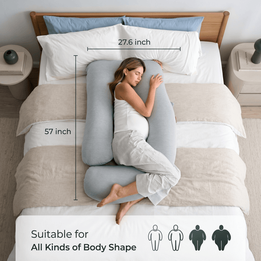 U-Shaped Full Body Pillow with Cooling Cover