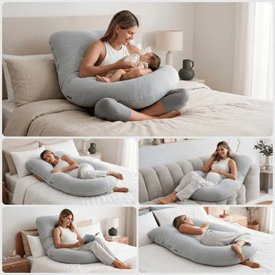 U-Shaped Full Body Pillow with Cooling Cover