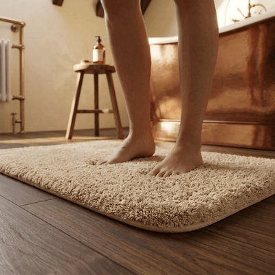 Plush Microfiber Bathroom Rug