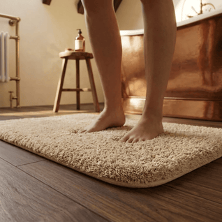 Plush Microfiber Bathroom Rug