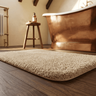 Plush Microfiber Bathroom Rug