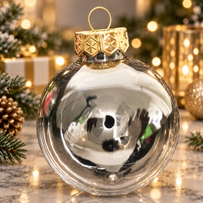 Clear Fillable Ornaments, Set of 24