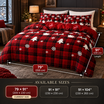 Christmas Elk Duvet Cover Set